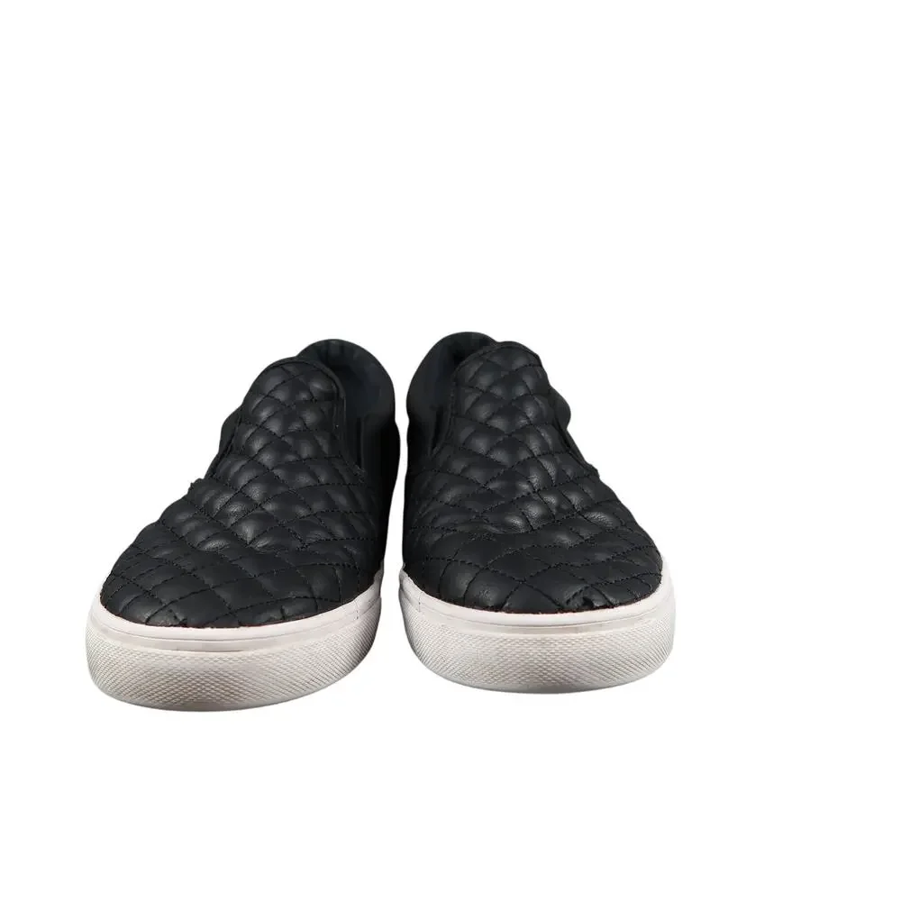 Daily Shoes Womens 11 Sneakers Slip On Quilted Black Casual Trainers Lifestyle